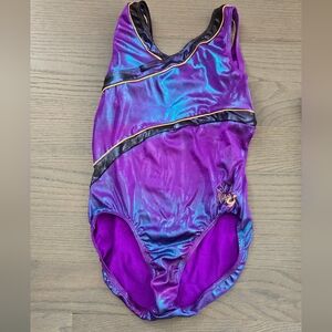 GK  Purple and Blue Shiny Leotard AM